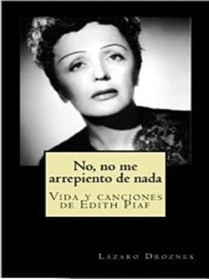 cover image of No, no me Arrepiento de Nada